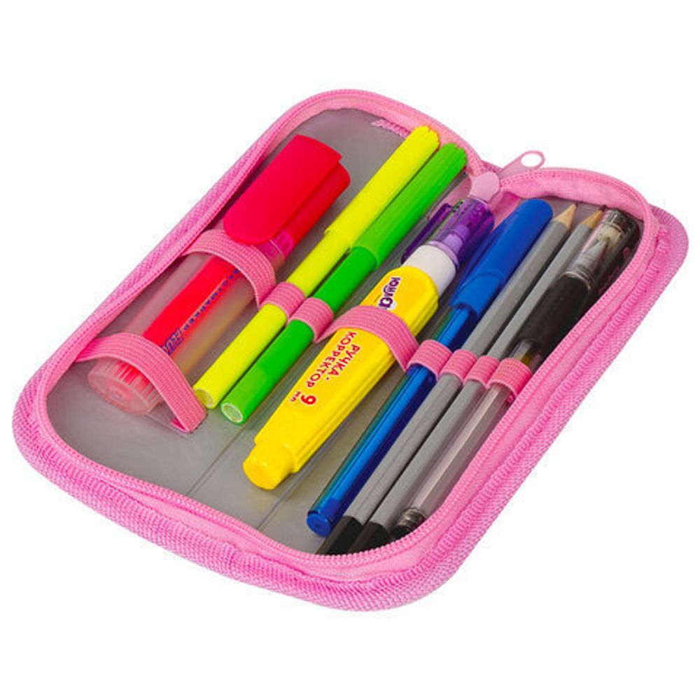 Пенал ЮНЛАНДИЯ, 1 отделение, ламинированный картон, 19х7 см, "Lemon", 229145