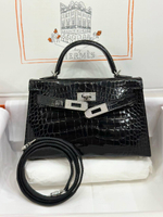 Сумка Hermes из кожи крокодила 19 см