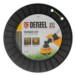 Леска для триммера квадрат, 2,0мм х 251м, на DIN катушке FLEX CORD Denzel