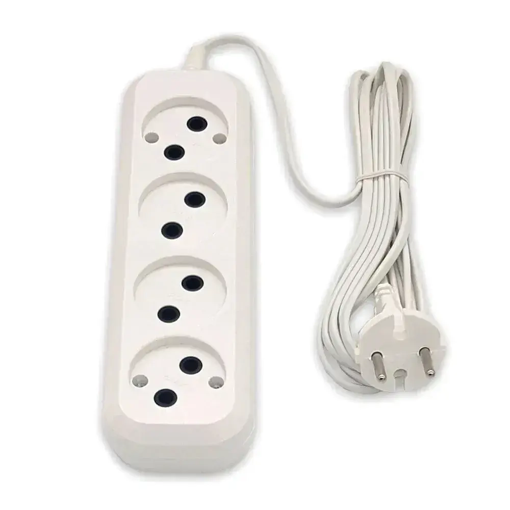 Удлинитель сетевой 5 метров, 4 розетки, 1300Вт, 6А