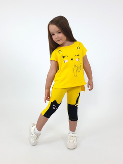 02-123-11 Комплект для девочки (фуфайка+ лосины)