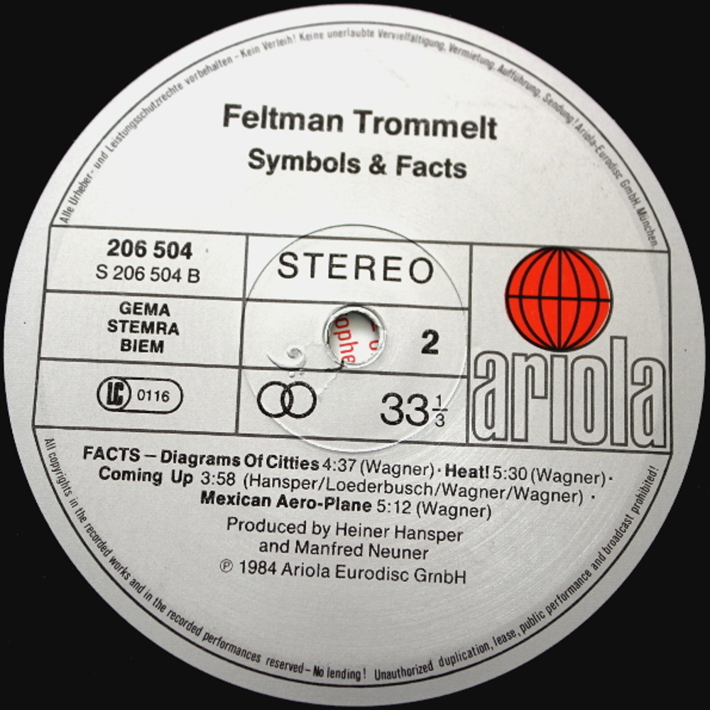 Feltman Trommelt / Symbols & Facts (LP)