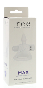 Белое виброкольцо Max с клиторальным шипом