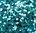 ПЛ016НН4 Пайетки круглые плоские, цвет: морская волна металлик, 4 мм, 10 грамм