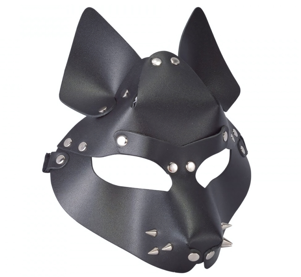 Маска Волк Sitabella чёрная кожа