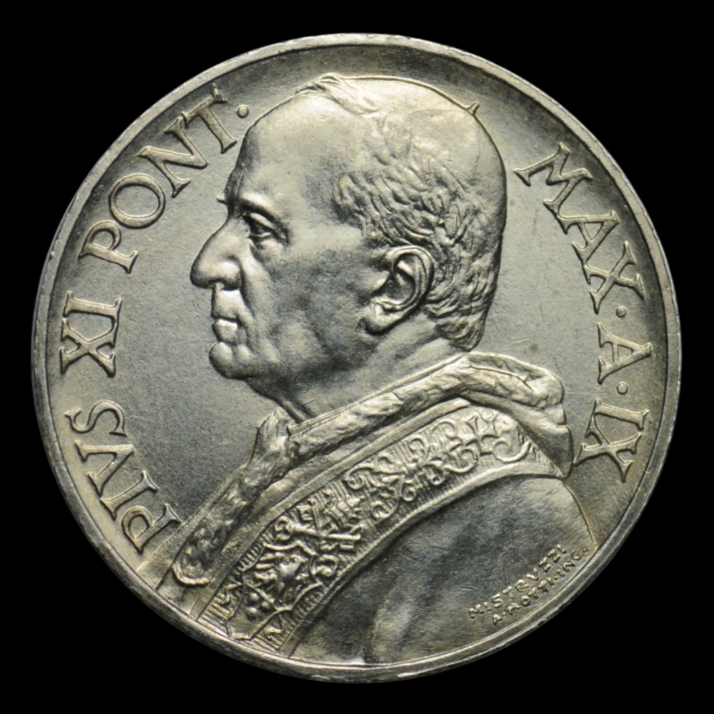 5 лир 1930 г. Ватикан серебро