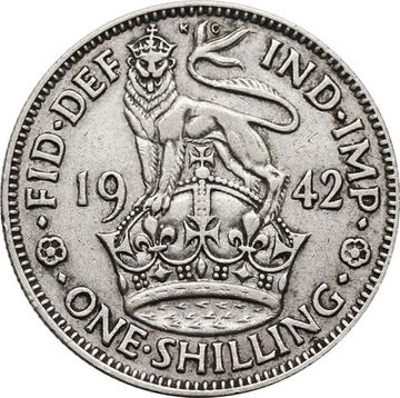 1 шиллинг 1942 Великобритания (Английский шиллинг)