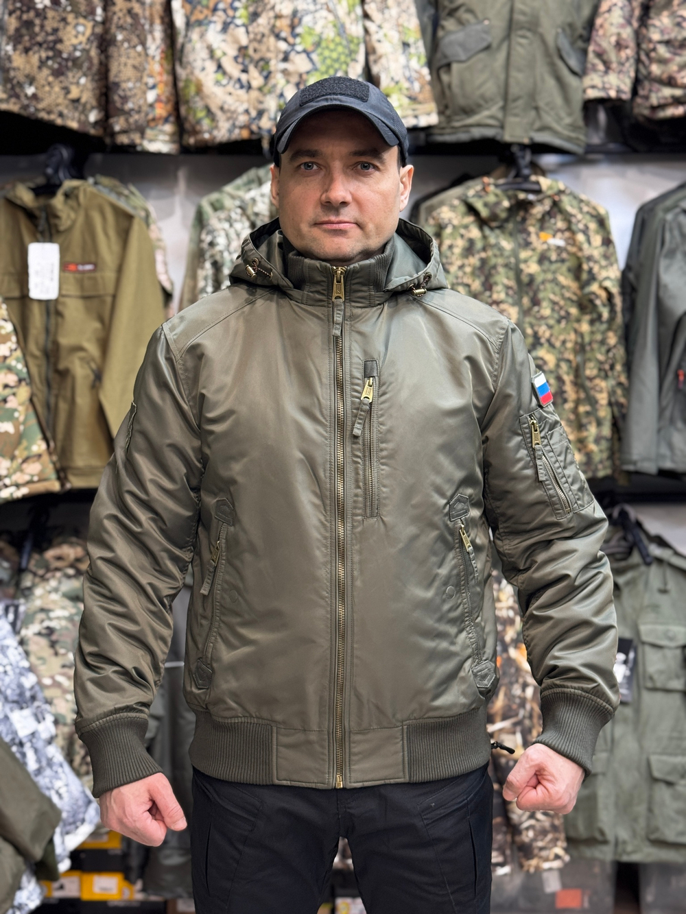 Куртка бомбер Corbona Деми олива