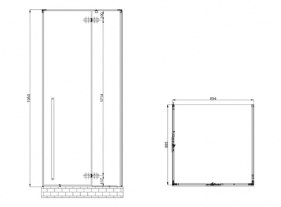 Душевой уголок ABBER Eins AG06099B