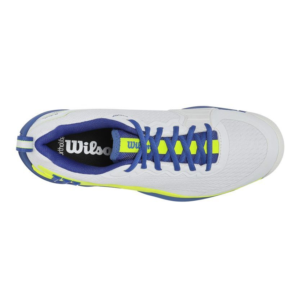 Теннисные кроссовки Wilson Rush Pro 4.5 - white/amparo blue/safety yellow