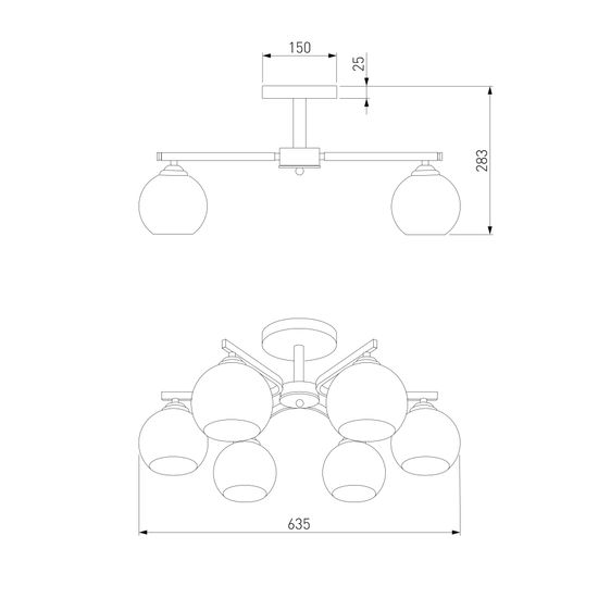 30145/6 / потолочный светильник хром/венге