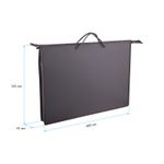 Папка с ручками А3, Спейс, серый пластик