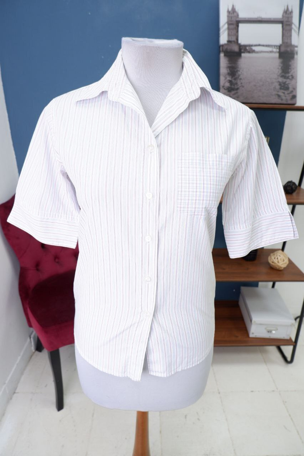 Рубашка в полоску 46 размер