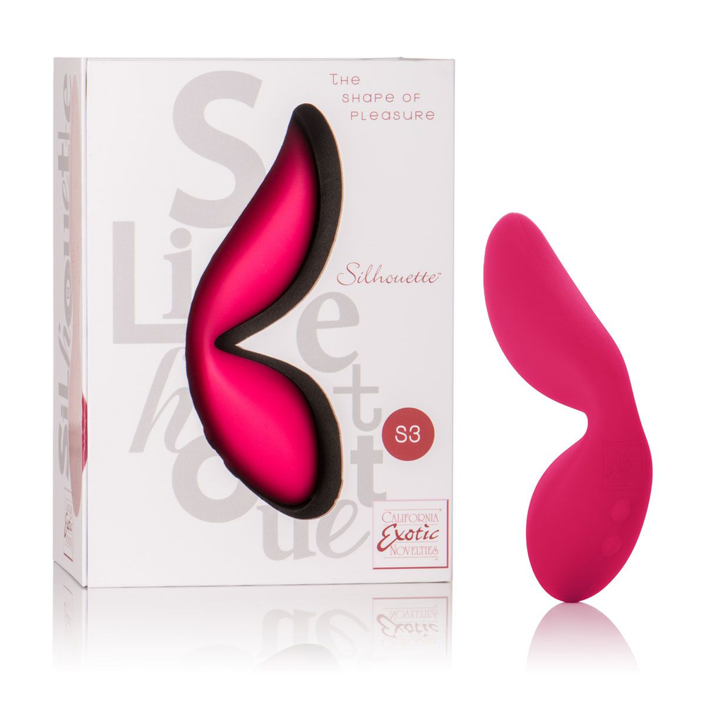 Красный вибромассажер Silhouette S3 - 12,75 см. (Цвет: красный)