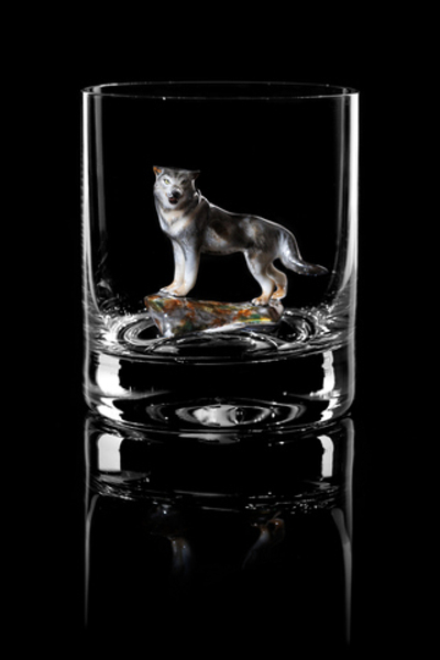 Бокал для виски. / Волк. Серый. Новая коллекция.