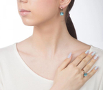 Серьги Qudo Firenze aqua 300017 BL/RG