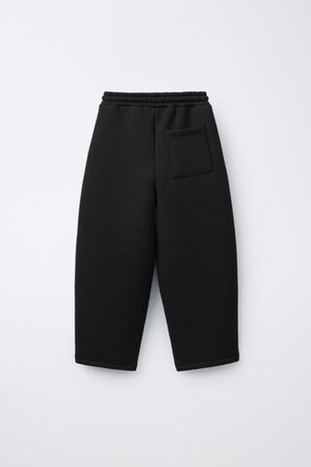 ZARA БРЮКИ STRAIGHT FIT ИЗ НЕОПРЕНА, ЧЕРНЫЙ