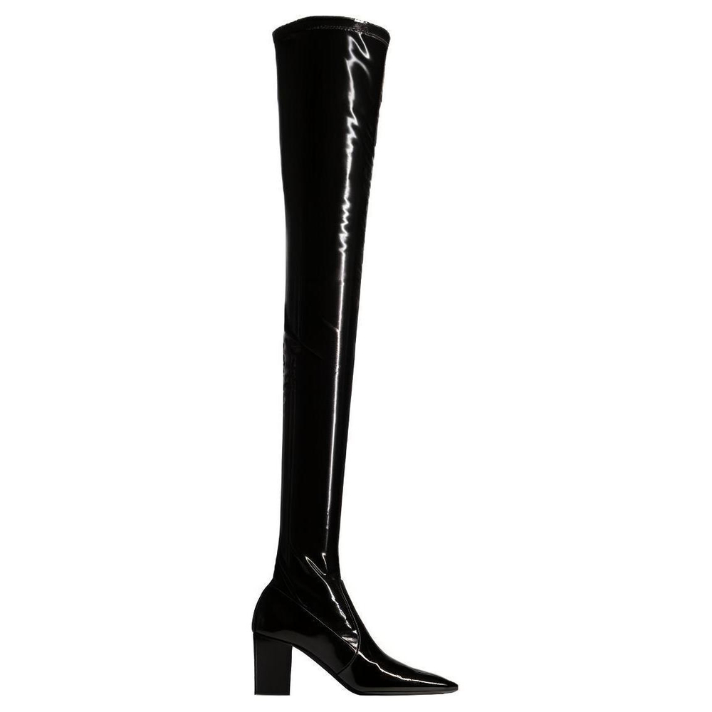 SAINT LAURENT Joelle 70mm Patent-finish Boots
