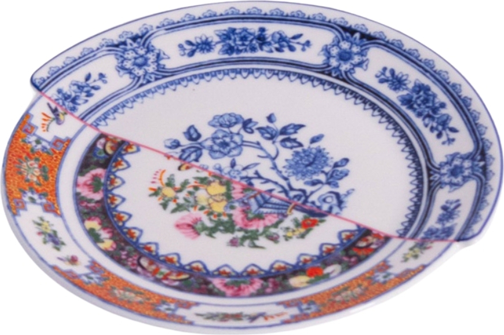 Тарелка закусочная Seletti Hybrid, фарфор, 15 см, разноцветная