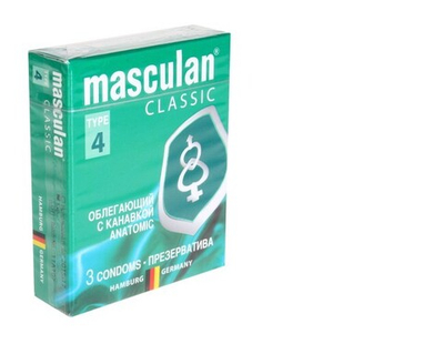 Презервативы Masculan тип 4 XXL (увеличенного размера ,3 шт ) (Цвет: прозрачный)