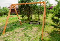 Деревянные качели с качелями гнездо 100 см и гибкими качелями