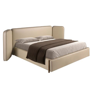 Кровать 7218 из экокожи цвета норки для матраса 180 х 200 см