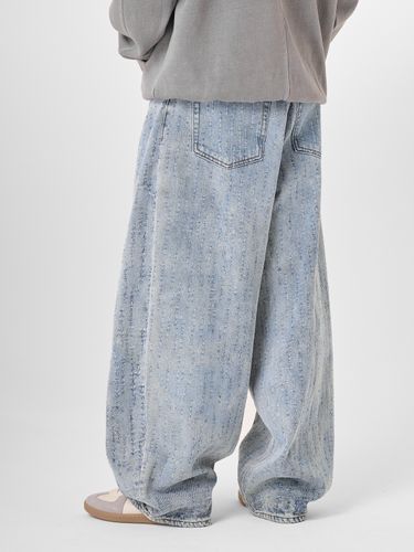 Голубые фактурные джинсы CITY