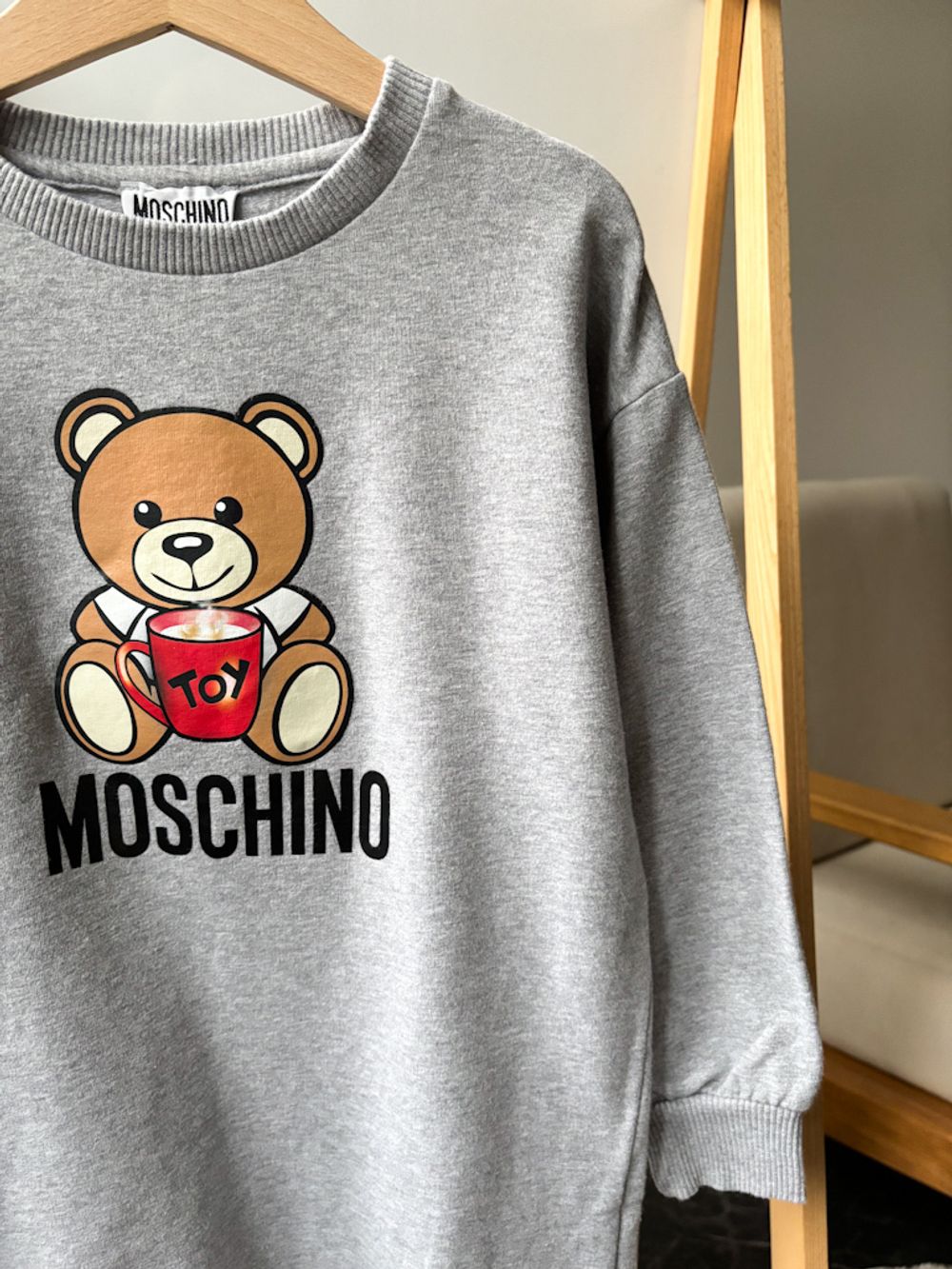 Хлопковое платье-толстовка Moschino, 116