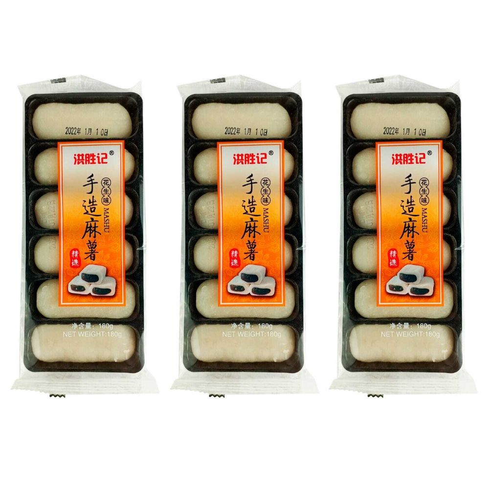 Рисовое пирожное Моти Mashu со вкусом арахиса  180 г, 3 шт