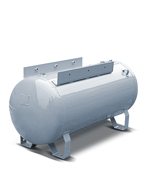 Горизонтальный ресивер из нержавеющей стали dnt рг 100 10 бар