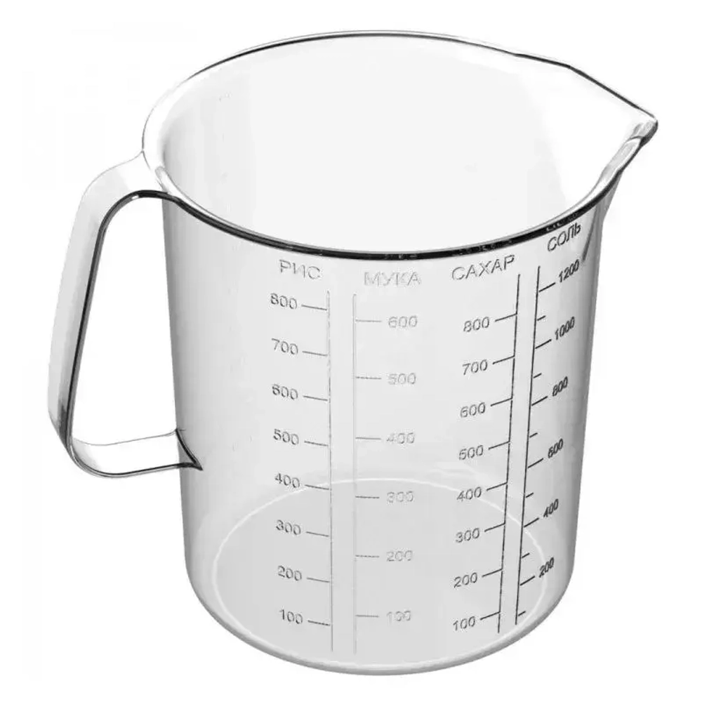 КРУЖКА МЕРНАЯ 1Л (Бесцветный)