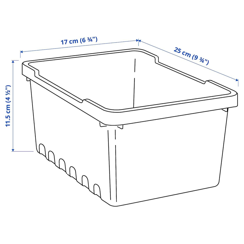IKEA UPPSNOFSAD  (ИКЕА УППСНОФСАД)  -  Контейнер, черный, 25x17x12 см/3,5 л