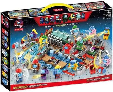 Конструктор Among us + 16 фигурок , 982 детали