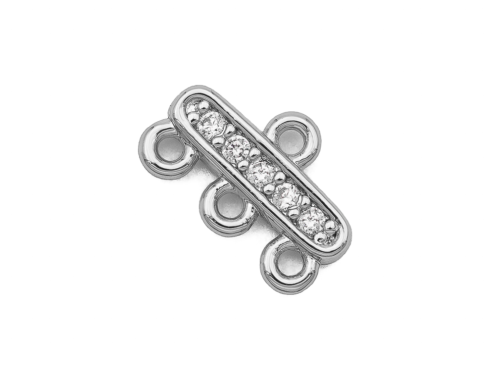 Коннектор с тремя петельками со стразами