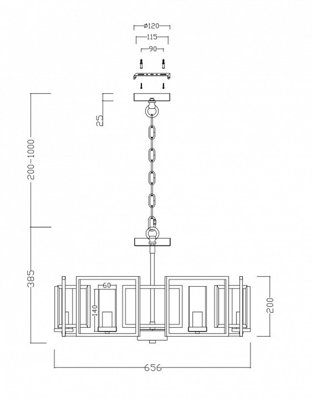 Подвесная люстра Maytoni H009PL-06G