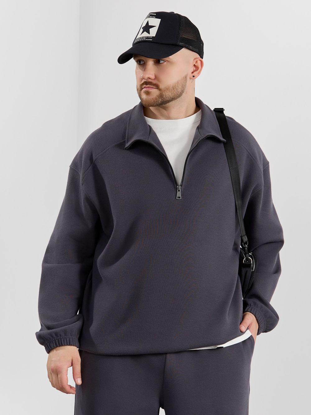 Толстовка мужская Интер-1 Виотекс ГРАФИТОВЫЙ