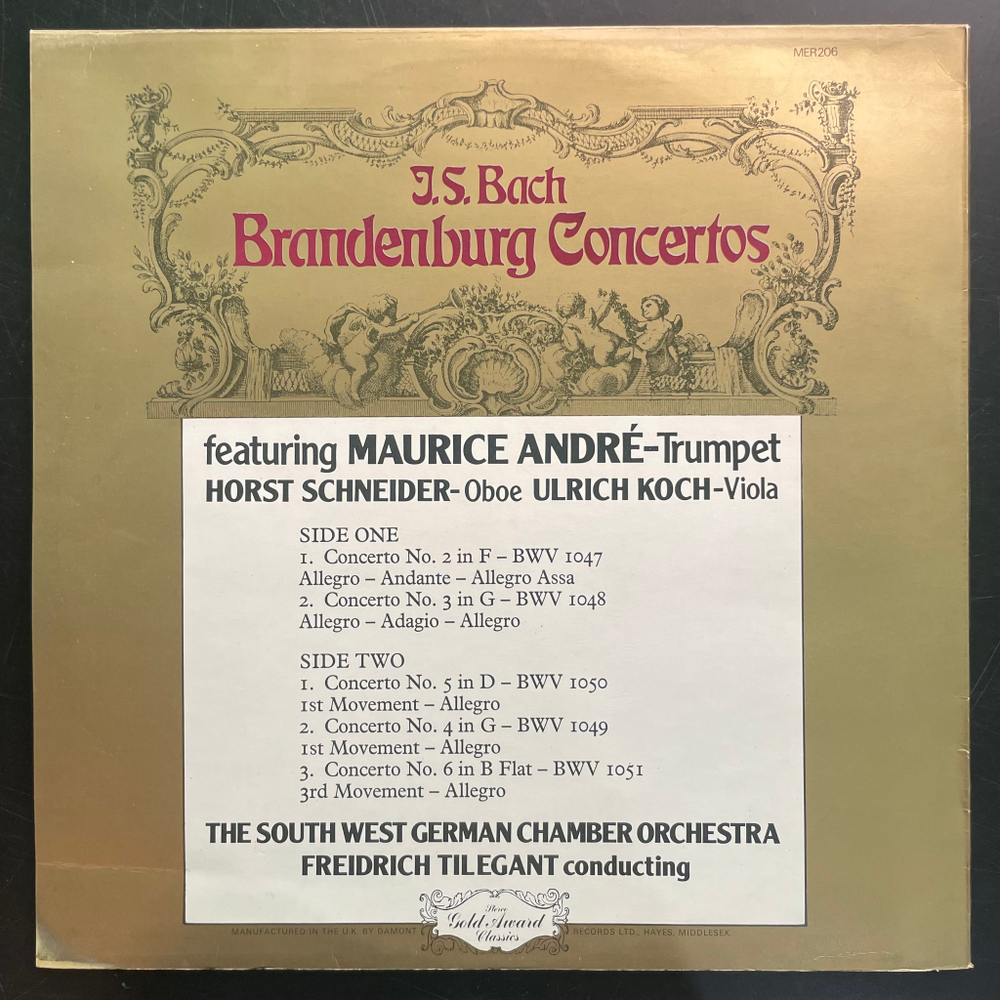 Бах - Фрагменты из Бранденбургских концертов (Англия 1973г.)