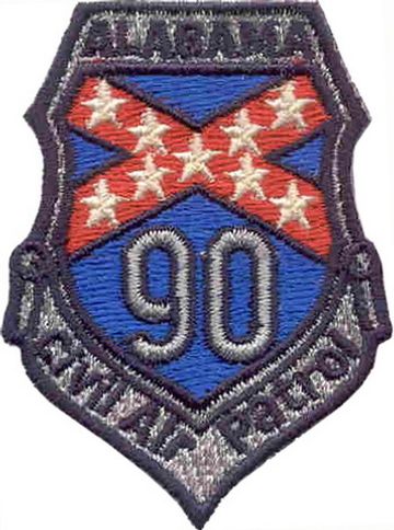 Нашивка "Крылья Алабамы"-уставная нашивка авиапатруля штата Алабама