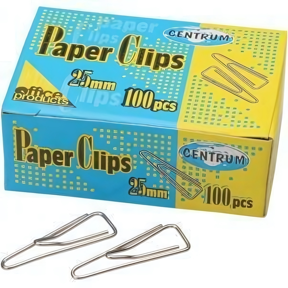 Скрепки канц. 25мм. треугольные 100шт. никель (ЦентрумЛенд)