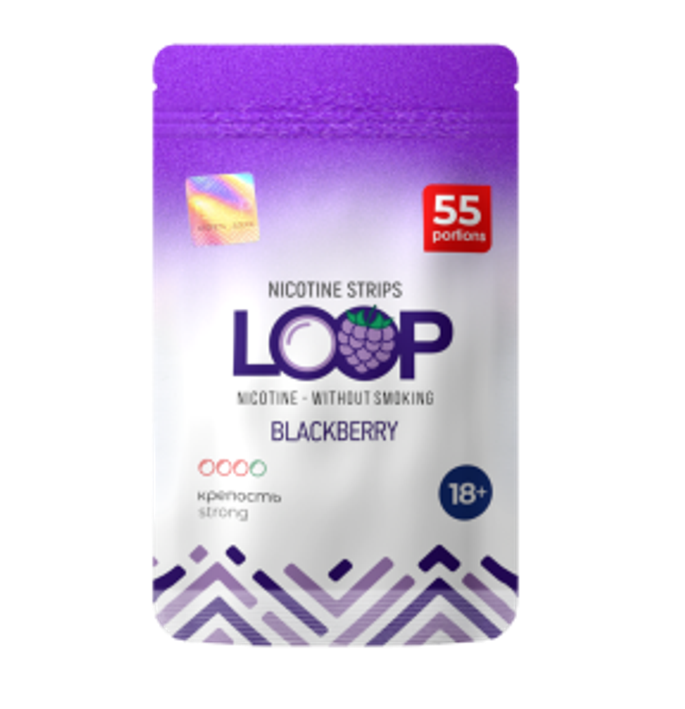 LOOP BLACKBERRY НИКОТИНОВЫЕ ПЛАСТИНКИ (12 МГ) - ЕЖЕВИКА
