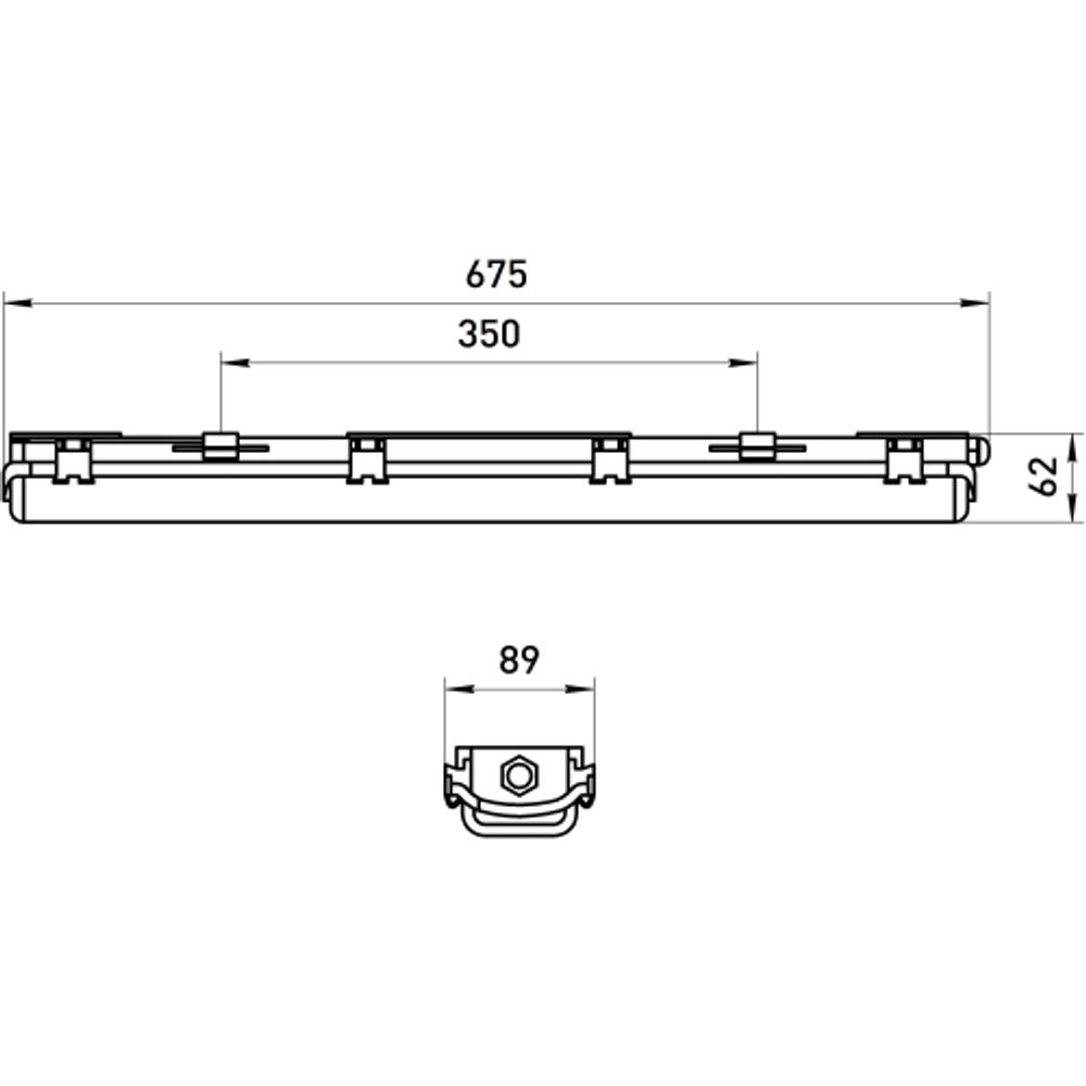 Светильник ЭРА SPP-101-0-002-060 IP65 под 2 светодиодные лампы T8 G13 LED 2x600 | Линейные IP65 под лампу T8 LED