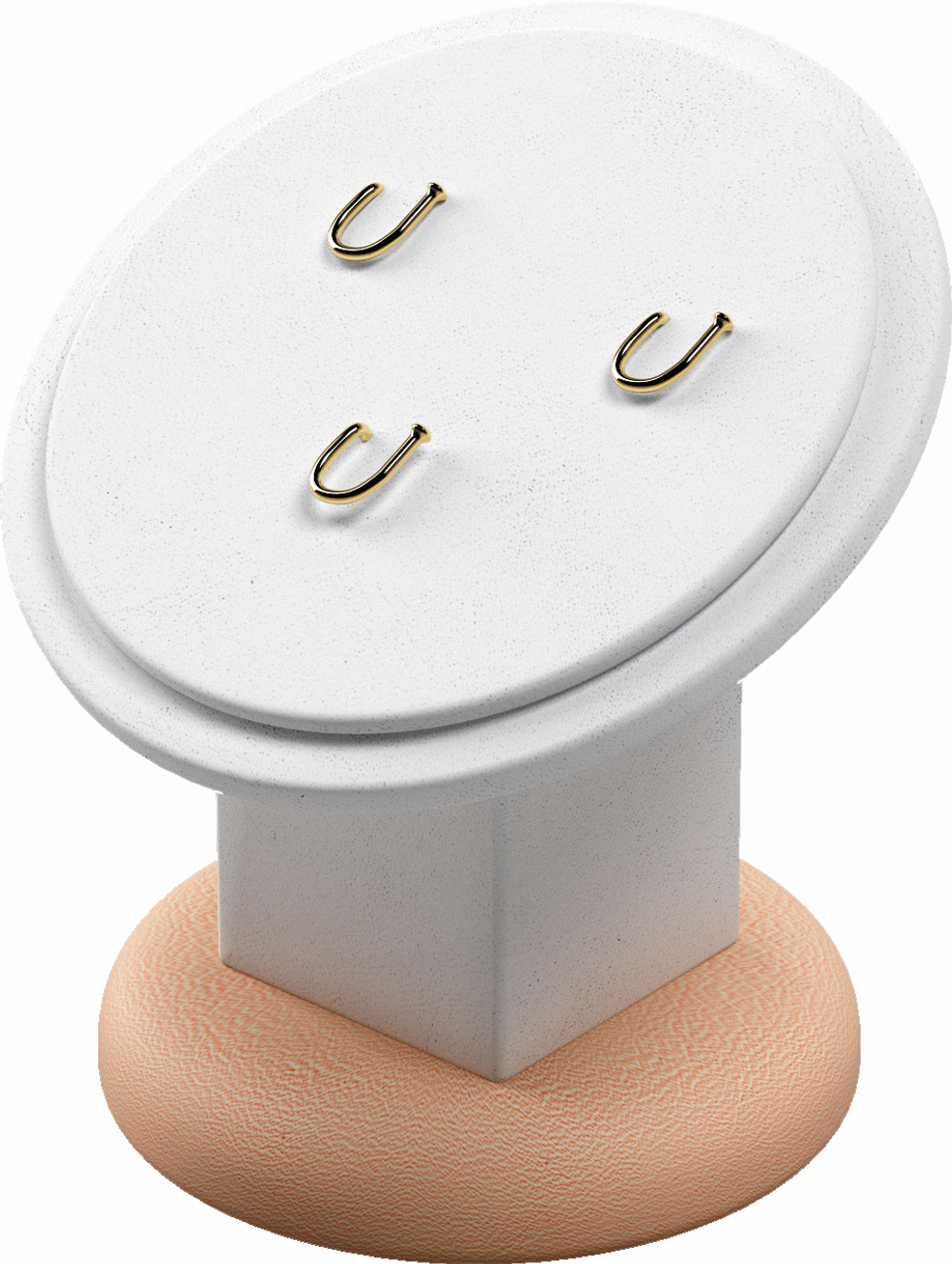 Подставка для 3 подвесок/круглая/крючки/накладка/ножка/основание