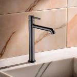 Смеситель для раковины высокий RIMERO RM1004BL (Черный матовый)