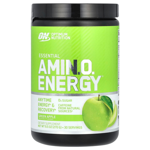 Optimum Nutrition, Essential Amin.O. Energy, со вкусом зеленого яблока, 270 г (9,5 унции)