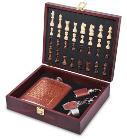 GT-100 Подарочный н-р фляжка с шахматами