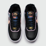 Кроссовки Nike Air Force 1 Shadow with Fur Black Pink
