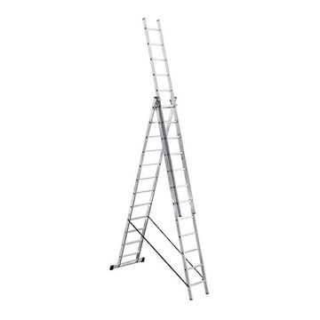 Лестница алюминиевая 3-х секционная 12 ступеней Biber артикул 98212