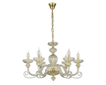 Подвесная люстра 6*E14 8626/C mat.soft gold clear матовое золото ANNETTE Newport