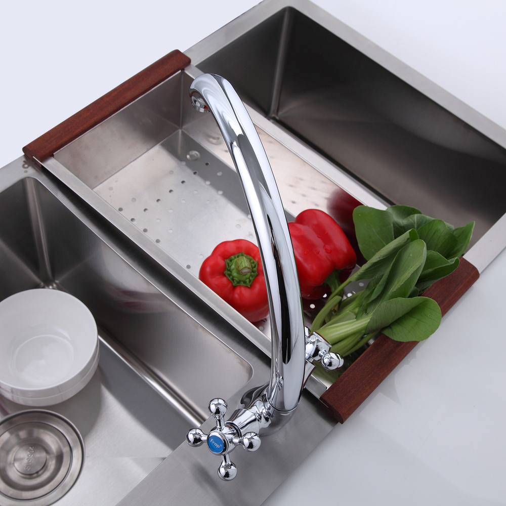 Смеситель для кухни 1/2 кер F4219 FRAP (выс.пов.излив, п/шпильку, хром, силумин)