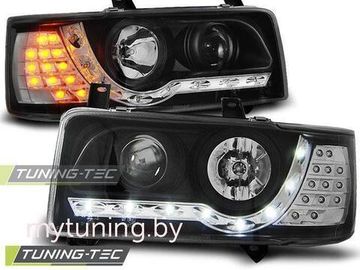 Передние фары daylight black led indication для VW T4